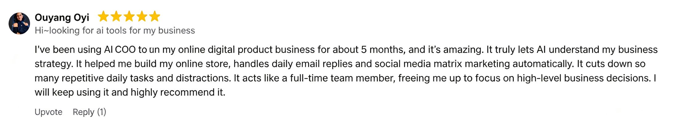 Product Hunt review by Ouyang Oyi